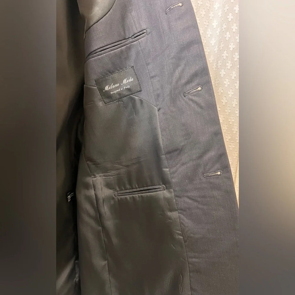 Milano Moda 100% Wool Men's Suit Jacket 42L - Picture 6 of 10